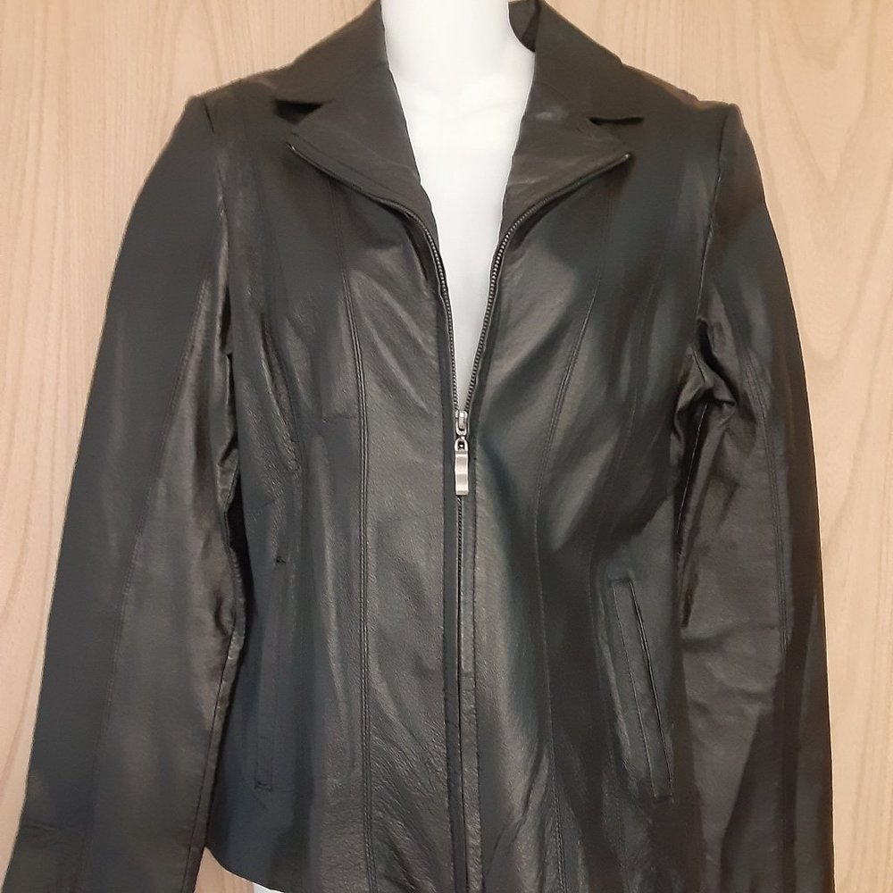 Max USA Black Leather Jacket